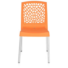 Nilkamal Novella 19 Plastic Armless Chair (Orange)