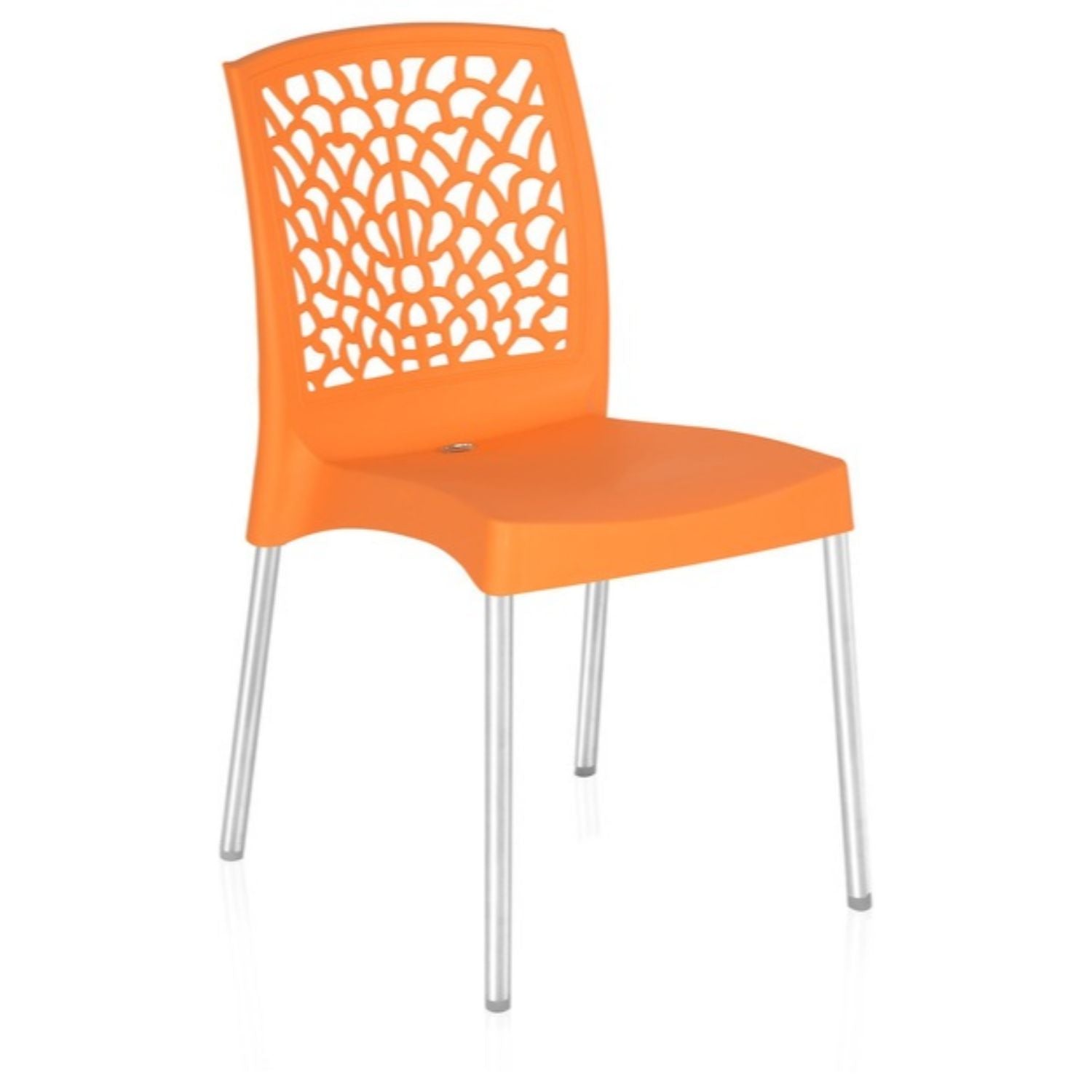 Nilkamal Novella 19 Plastic Armless Chair (Orange)
