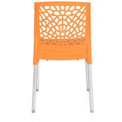 Nilkamal Novella 19 Plastic Armless Chair (Orange)