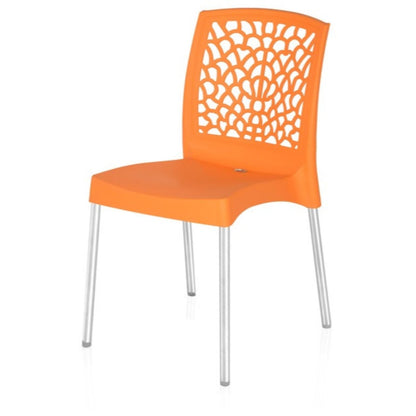 Nilkamal Novella 19 Plastic Armless Chair (Orange)