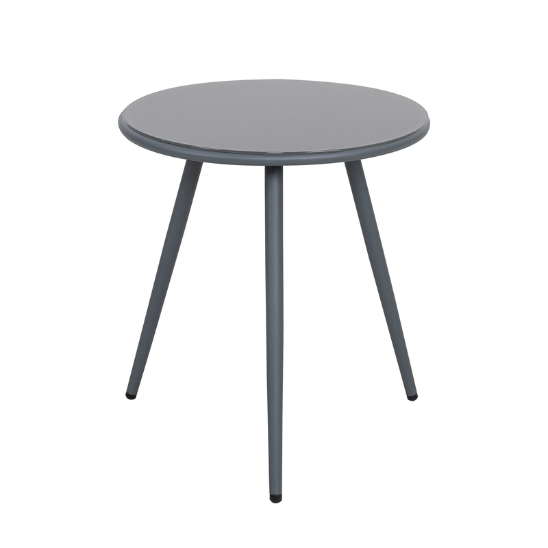 Spade Outdoor Patio Seating Set 2 Chairs and 1 Table Set (Grey) Braided & Rope