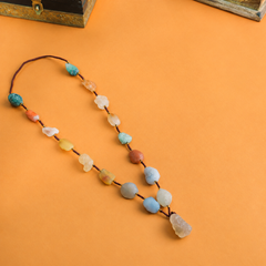 Resin Marble Bead Necklace Jewelry with Tribal Charm