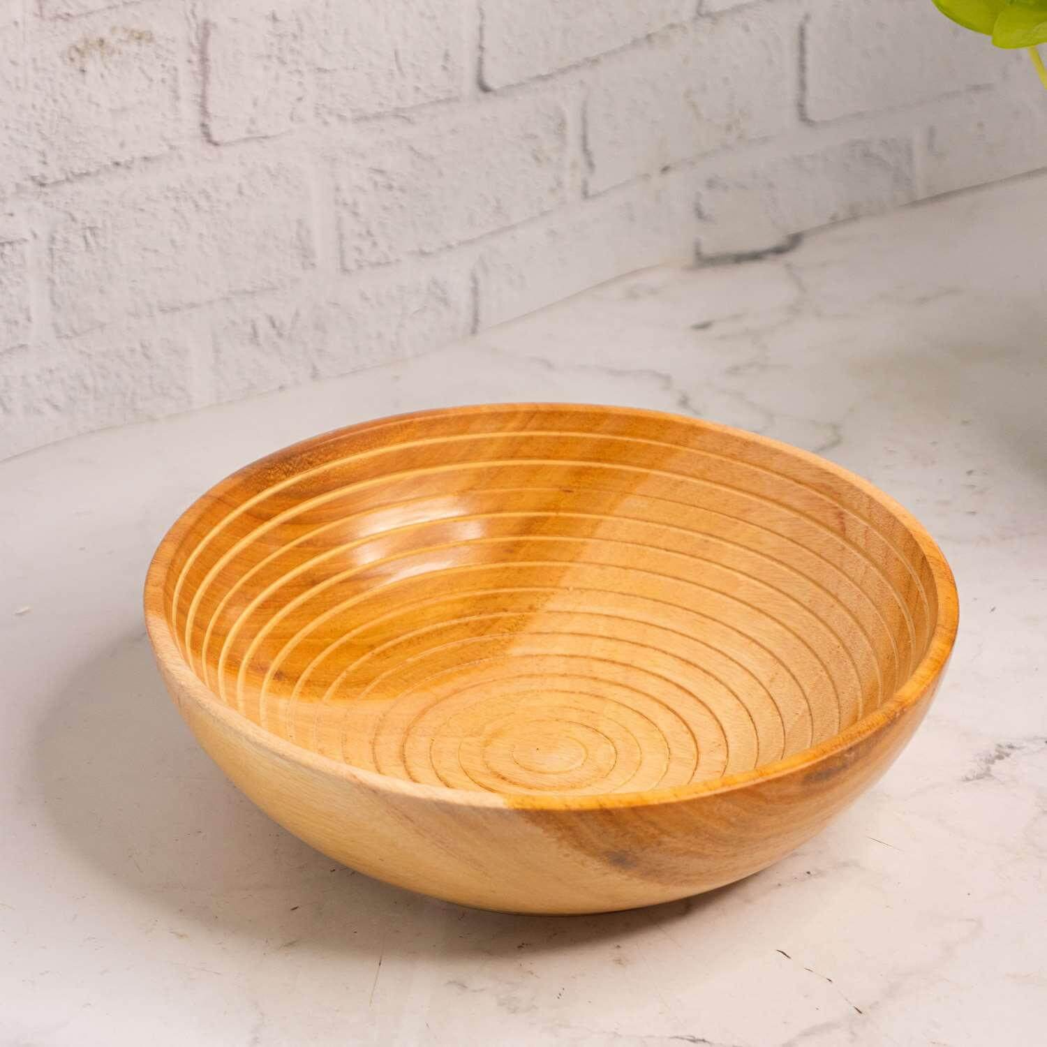 Neem Wood Design Fruit Bowl
