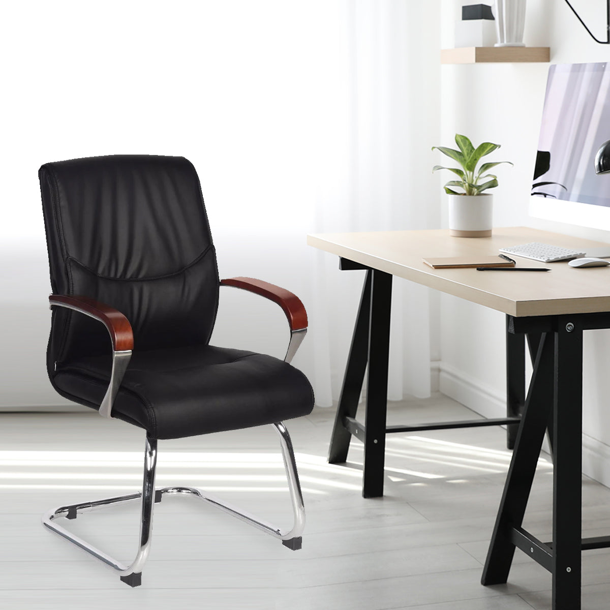 Nilkamal Boss Visiting Chair (Black)