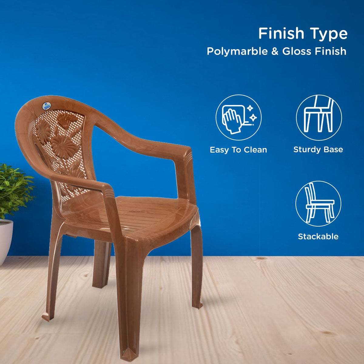 Nilkamal CHR2060 Plastic Chair with Arm