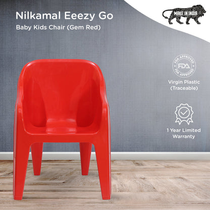 Nilkamal Eeezy Go Plastic Baby Arm Chair (Gem Red)