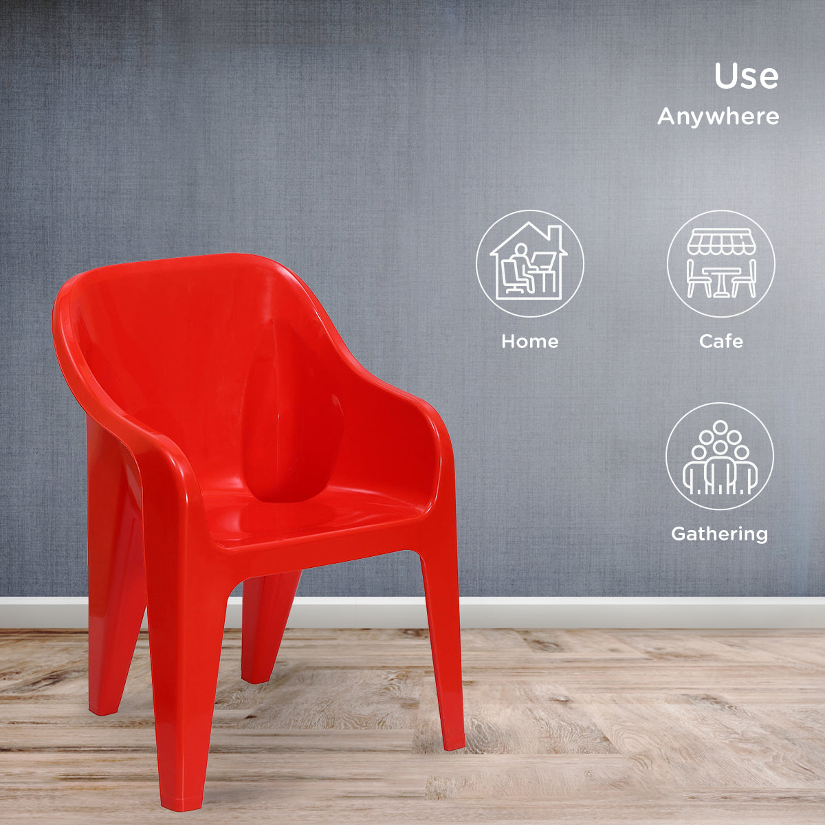 Nilkamal Eeezy Go Plastic Baby Arm Chair (Gem Red)