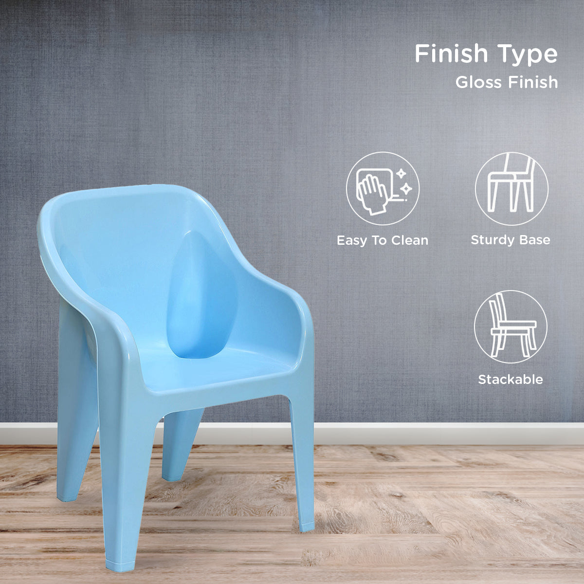 Nilkamal Eeezy Go Plastic Baby Arm Chair (Powder Blue)