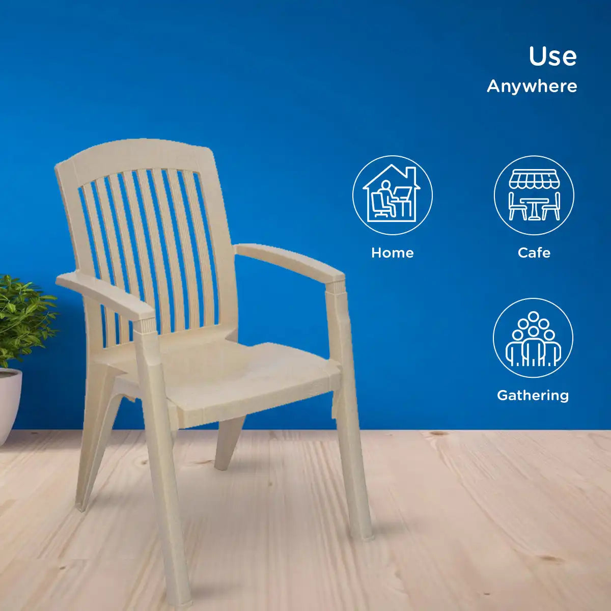 Nilkamal Heritage Plastic Arm Chair