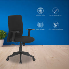 Nilkamal Optima High Back Chair (Black)