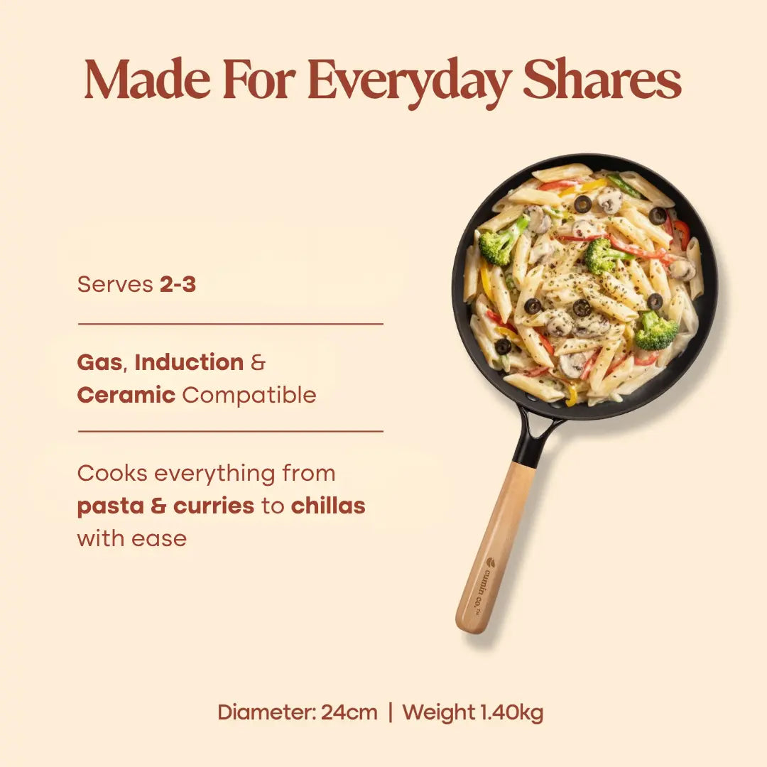 No. 9 Enamel Cast Iron Pan LITE (24cm)