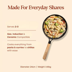 No. 9 Enamel Cast Iron Pan LITE (24cm)