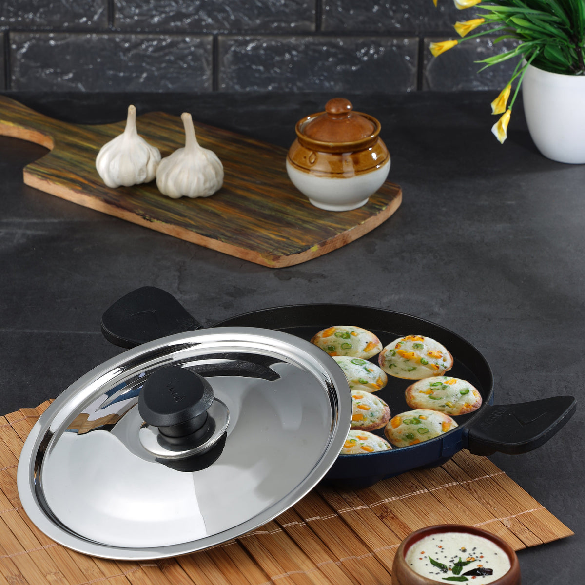 Vinod Zest Non Stick Paniyarakkal - Single Handle - Diameter 20.5 cm