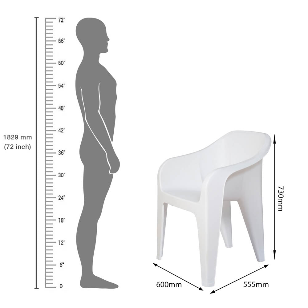 Supreme Futura Plastic With-Arm Chair