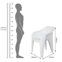 Supreme Futura Plastic With-Arm Chair