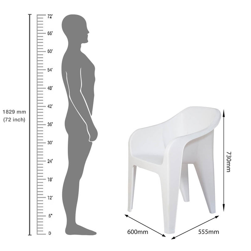 Supreme Futura Plastic With-Arm Chair