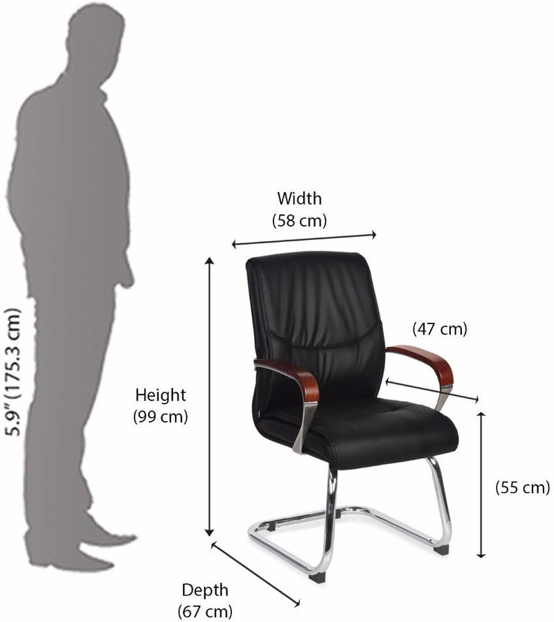 Nilkamal Boss Visiting Chair (Black)