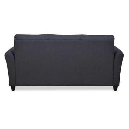 Nilkamal Oliver 3 Seater Fabric Sofa with Side Pocket (Charcoal Brown)