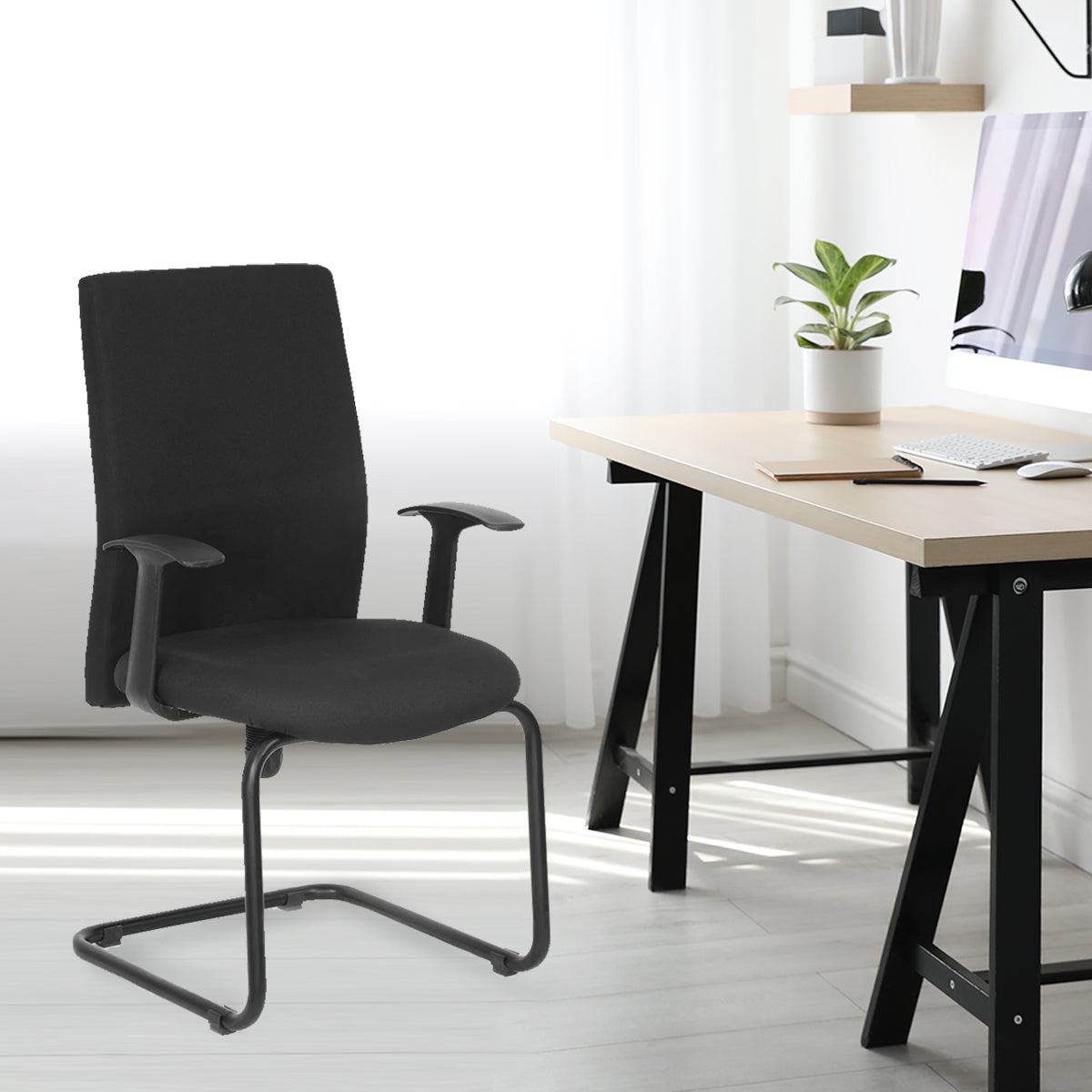 Nilkamal Optima Visitor Chair (Black)