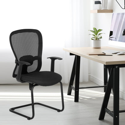 Nilkamal Alba Mid Back Visitor Chair (Black)