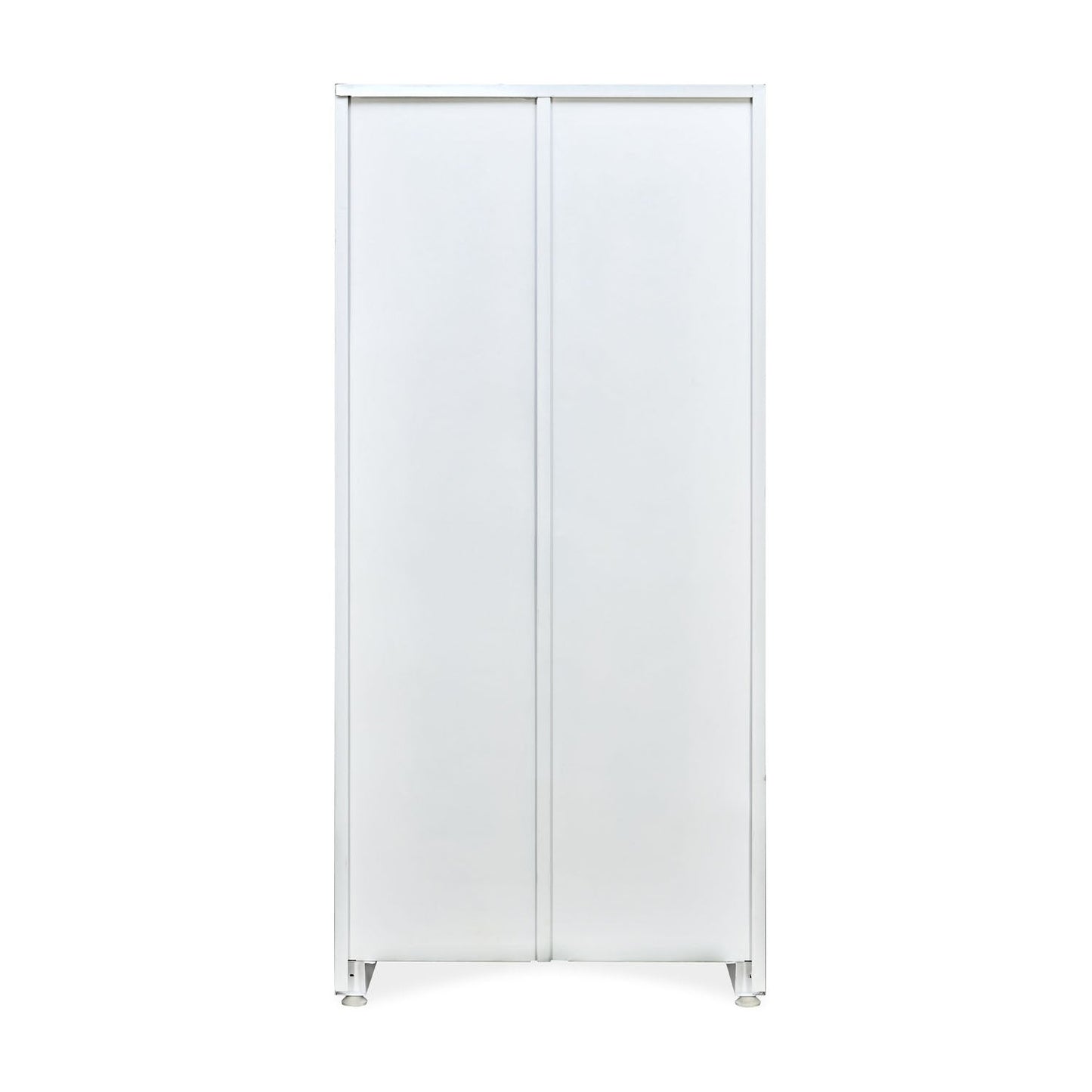 Nilkamal Olympus 2 Door with Mirror  Steel Wardrobe (Cherry Red / White)