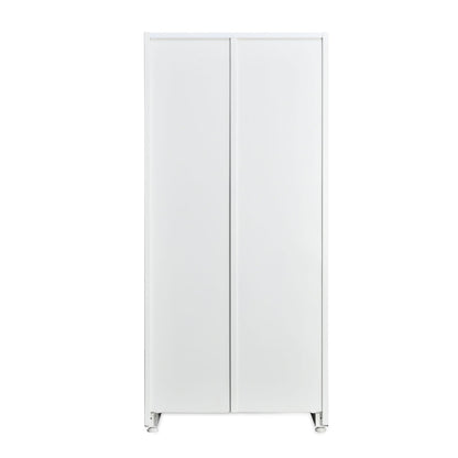 Nilkamal Olympus 2 Door with Mirror  Steel Wardrobe (Voilet / White)