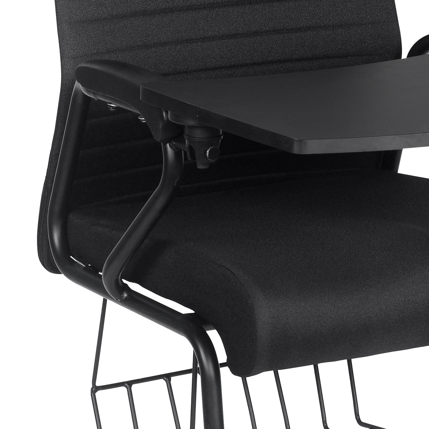 Nilkamal Thames Training Fabric Chair with Writing Shelf (Black)