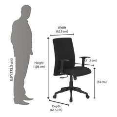 Nilkamal Optima High Back Chair (Black)