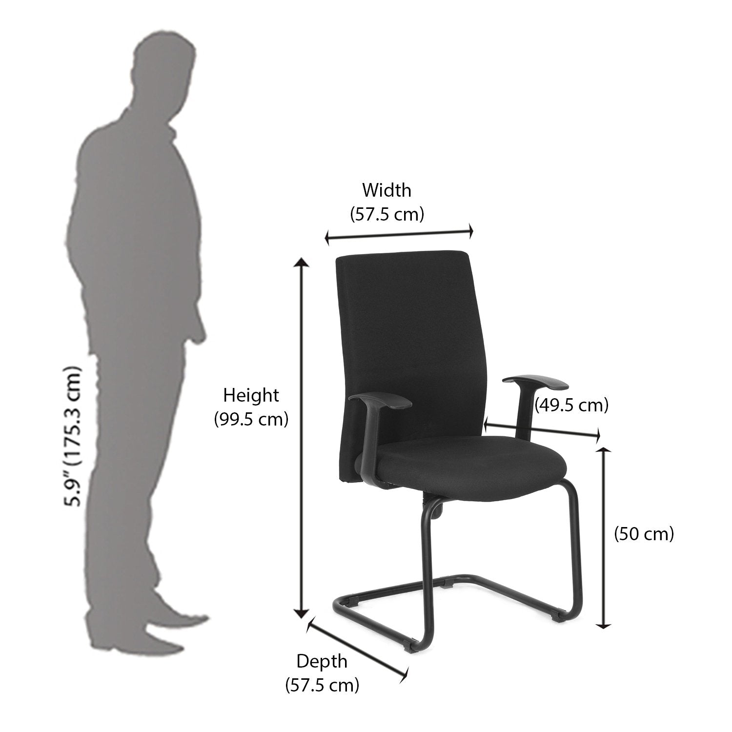 Nilkamal Optima Visitor Chair (Black)