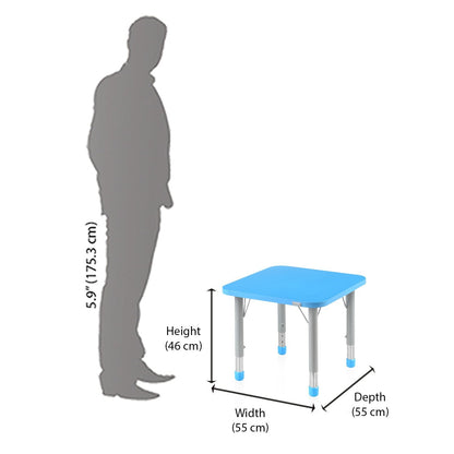 Nilkamal Orange Danube Blue Activity Desk (Square)