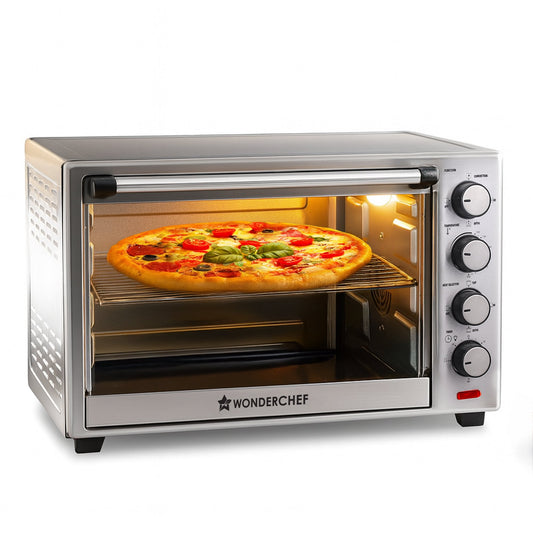 Oven Toaster Griller (OTG) - 60 Litres, Stainless Steel – with Rotisserie, Auto-shut off, heat-resistant tempered glass, 6-stage heat selection