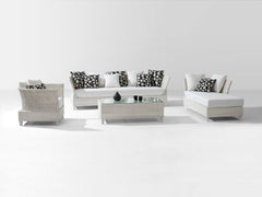Astrol Outdoor Garden Balcony Sofa Set 3 Seater seater, 1 Double Seater, 1 Single Seater and 1 Center Table  (White)
