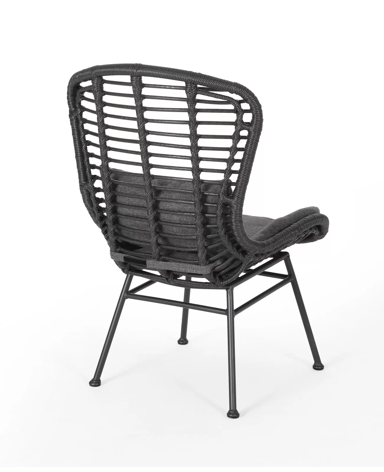 Mohak Outdoor Patio Seating Set 2 Chairs and 1 Table Set (Black)
