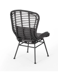 Mohak Outdoor Patio Seating Set 2 Chairs and 1 Table Set (Black)