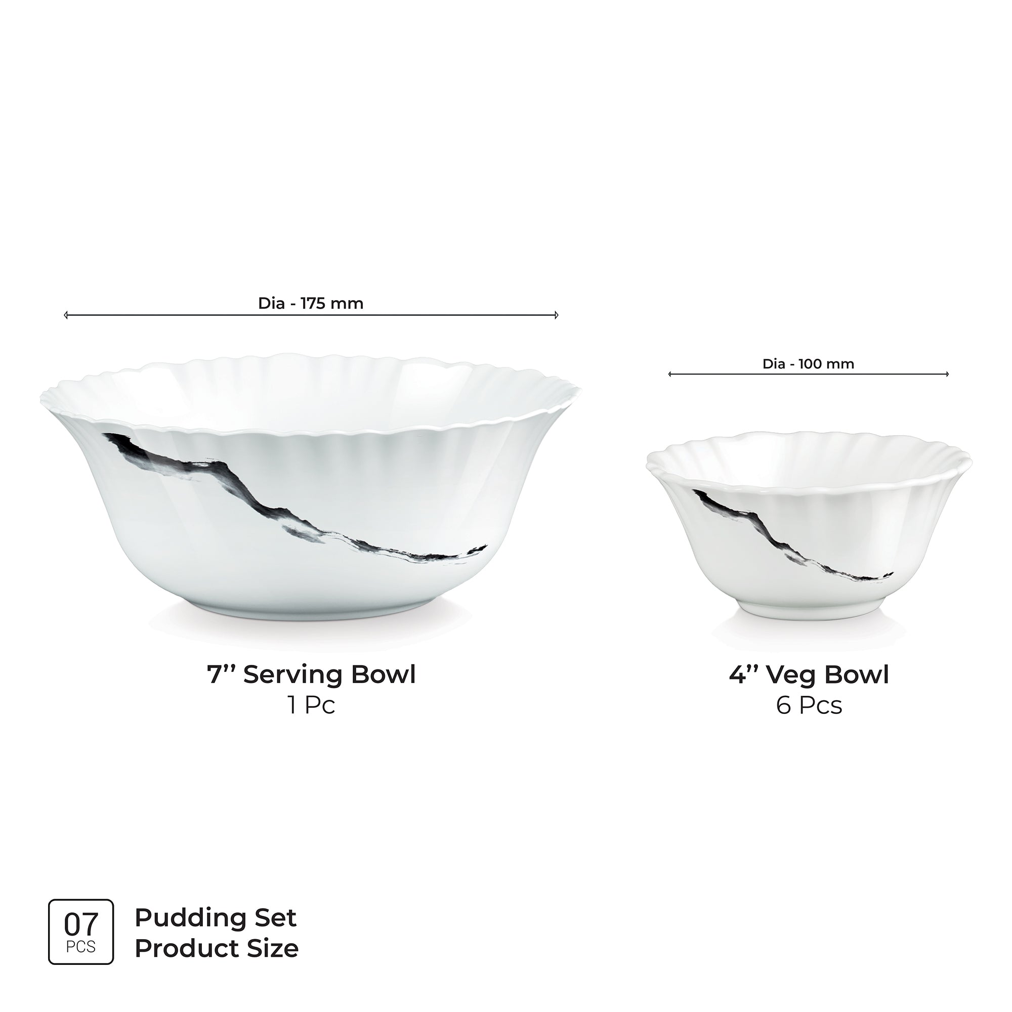 Aurelia Collection 7 Pcs Pudding Set - STRIA (Treo by Milton)