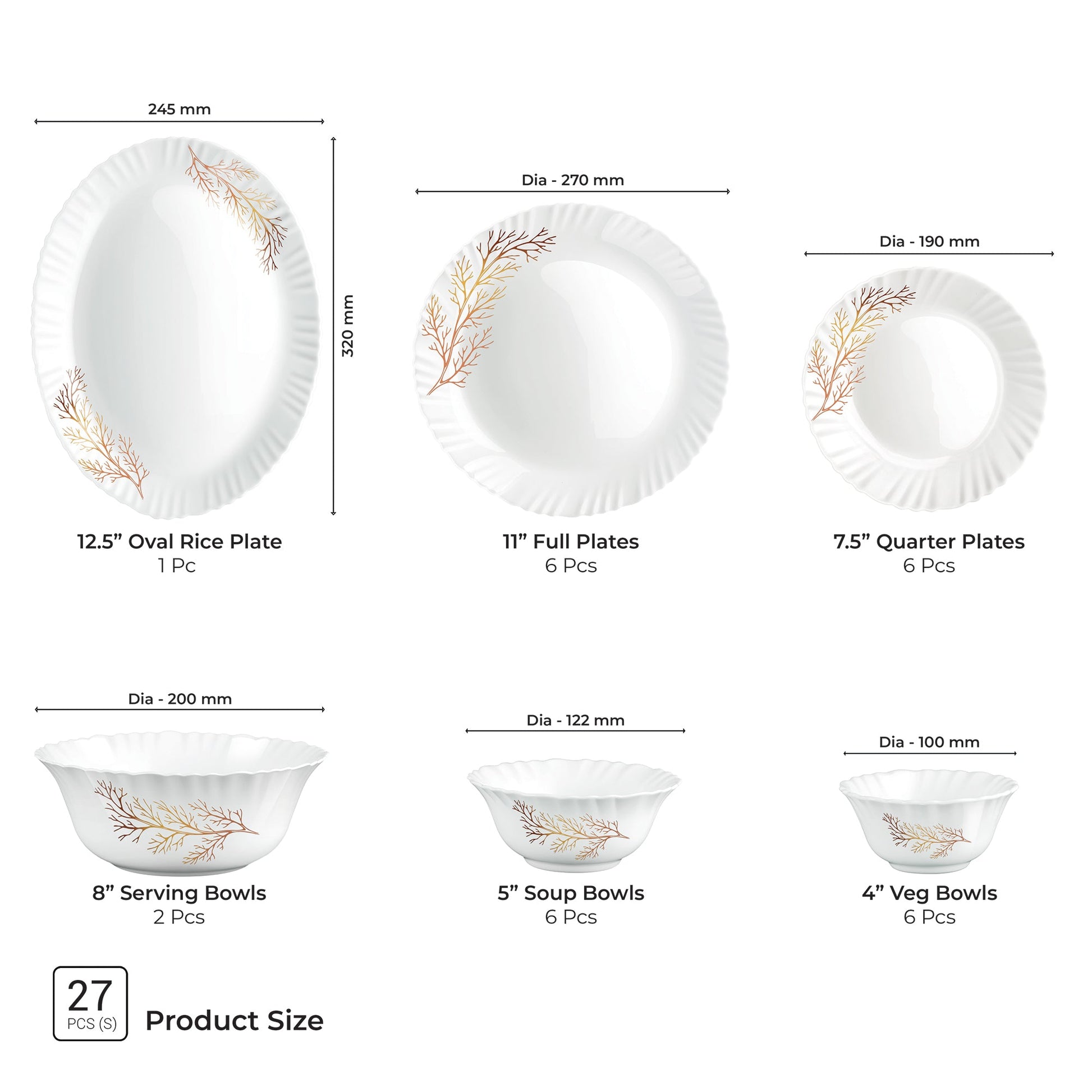 Aurelia Collection Dinner Set - SILVIA