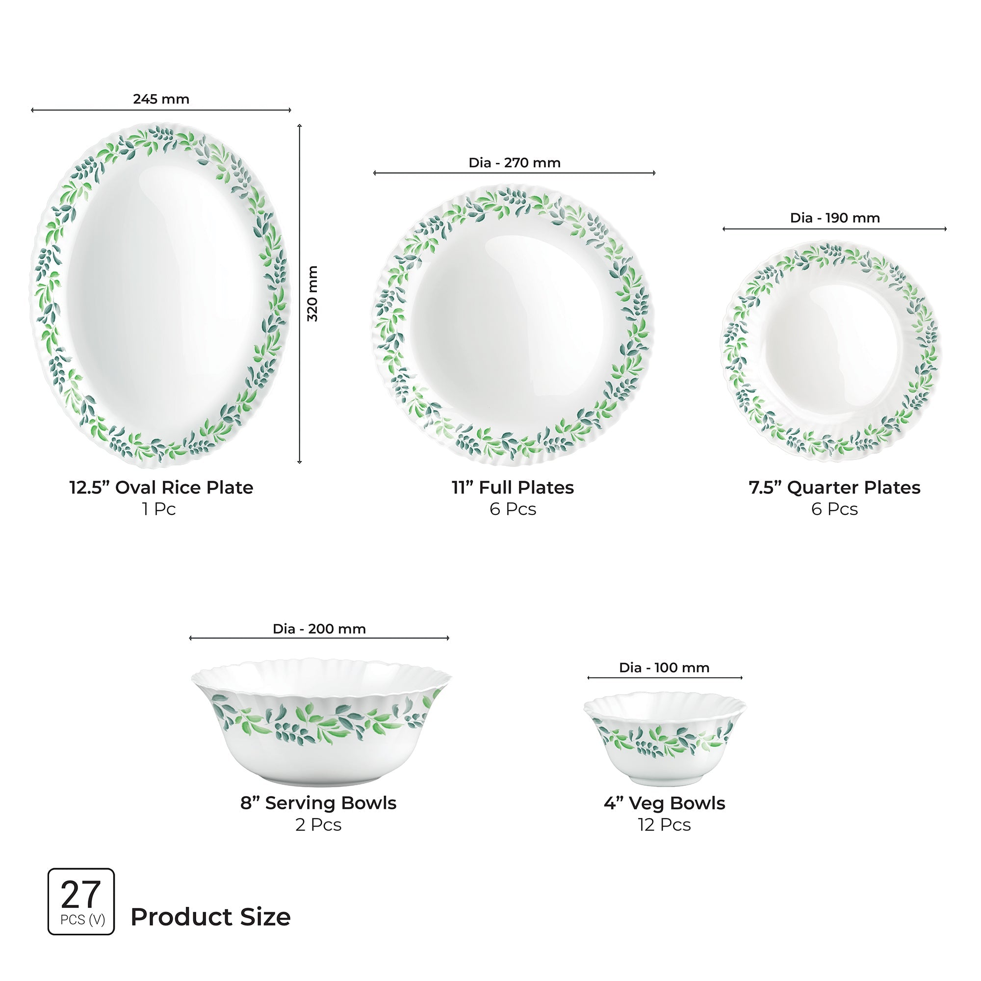Aurelia Collection Dinner Set - VERDINIA