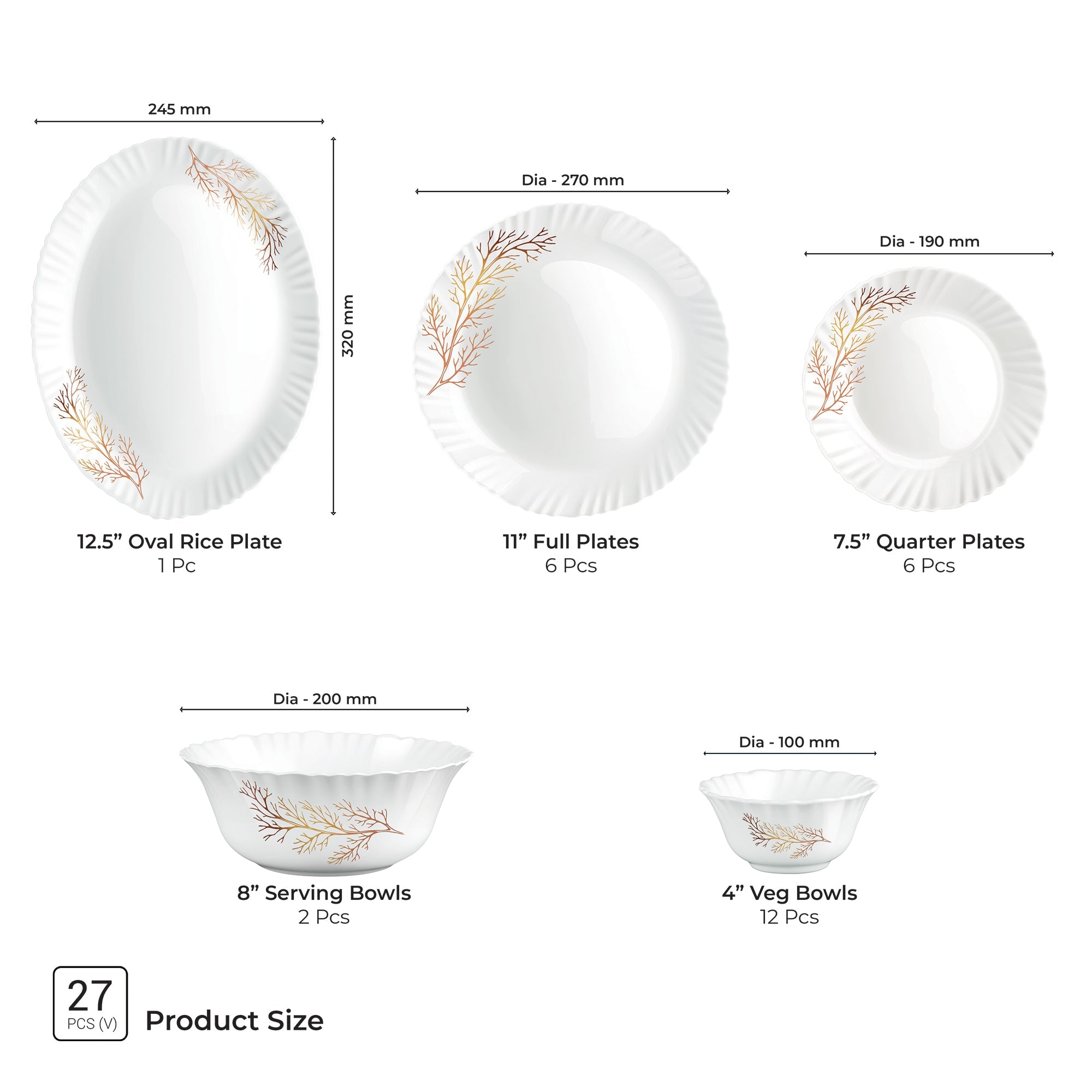 Aurelia Collection Dinner Set - SILVIA