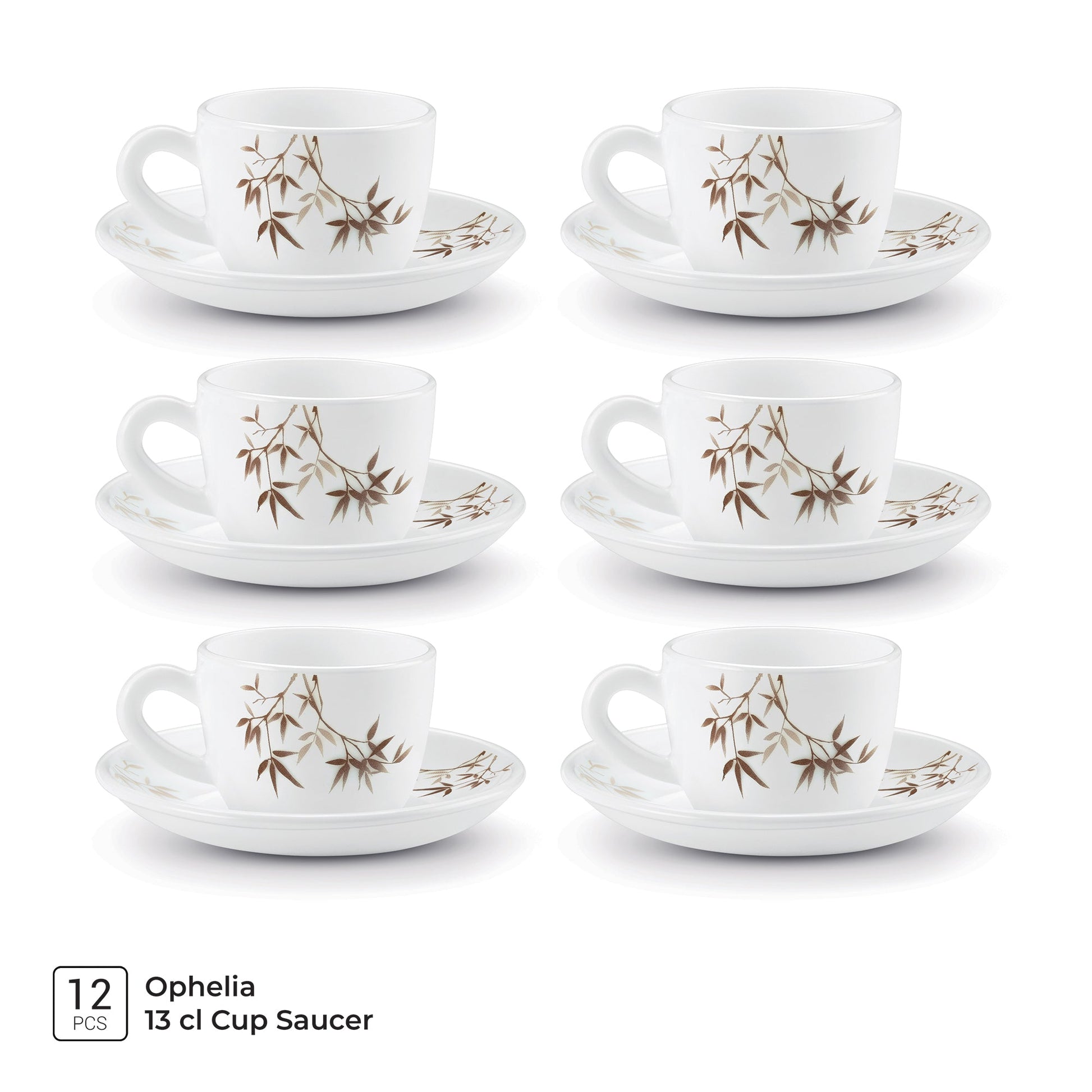 Ophelia 13 CL Cup Saucer Set - ARASHI (Treo by Milton)