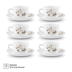 Ophelia 13 CL Cup Saucer Set - ARASHI (Treo by Milton)