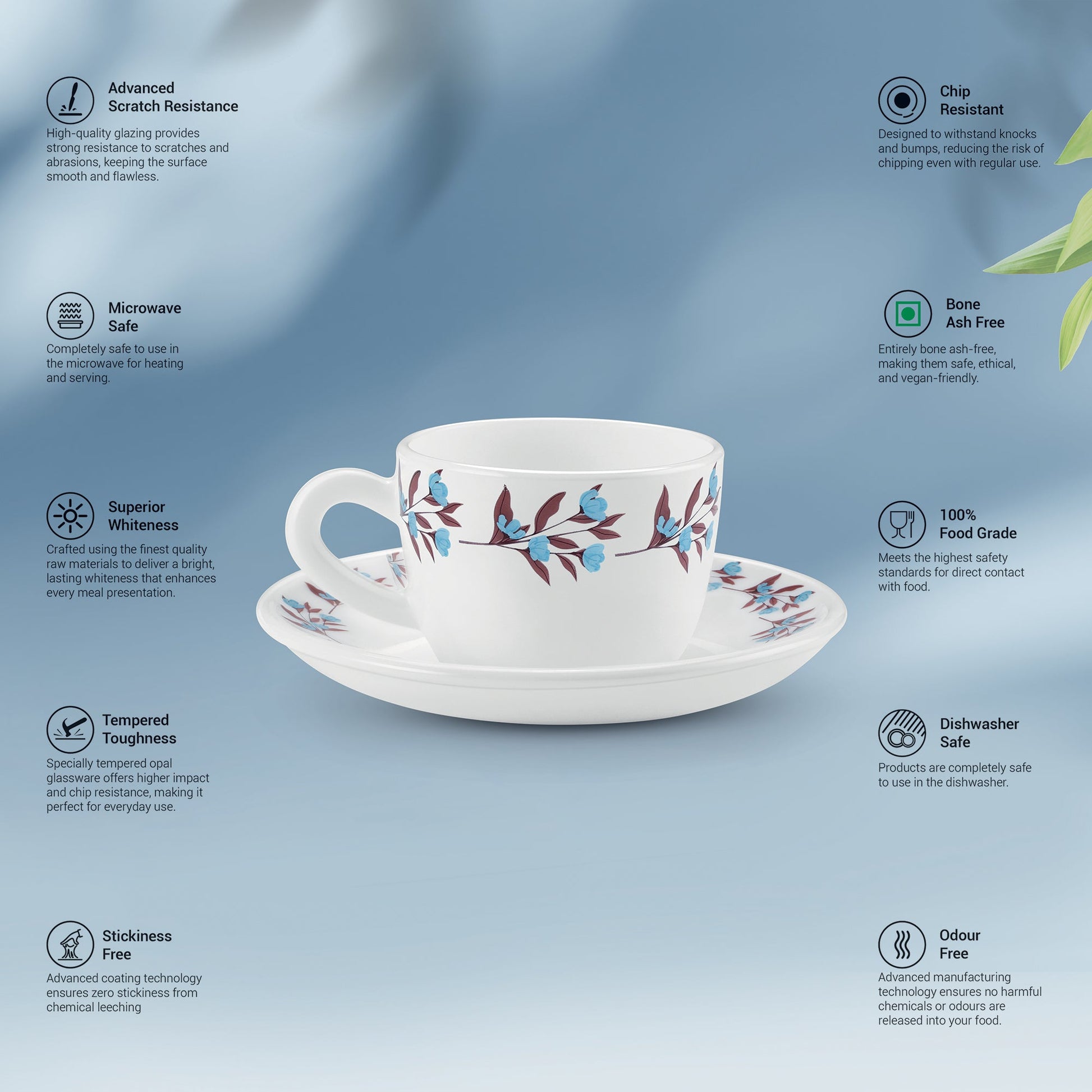 Ophelia 13 CL Cup Saucer Set - LAVELLE (Treo by Milton)