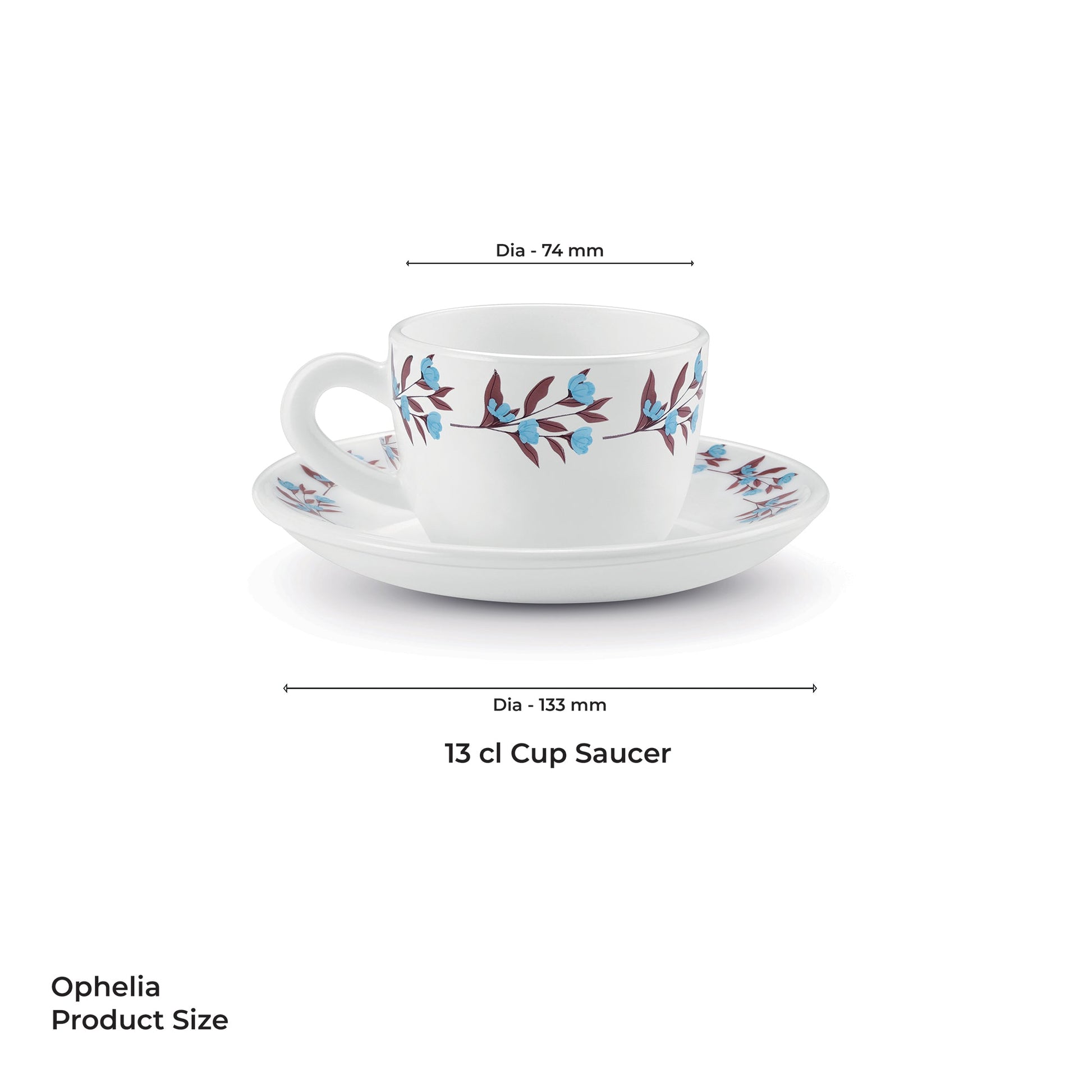 Ophelia 13 CL Cup Saucer Set - LAVELLE (Treo by Milton)