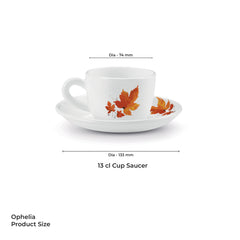 Ophelia 13 CL Cup Saucer Set - MAPELLE (Treo by Milton)
