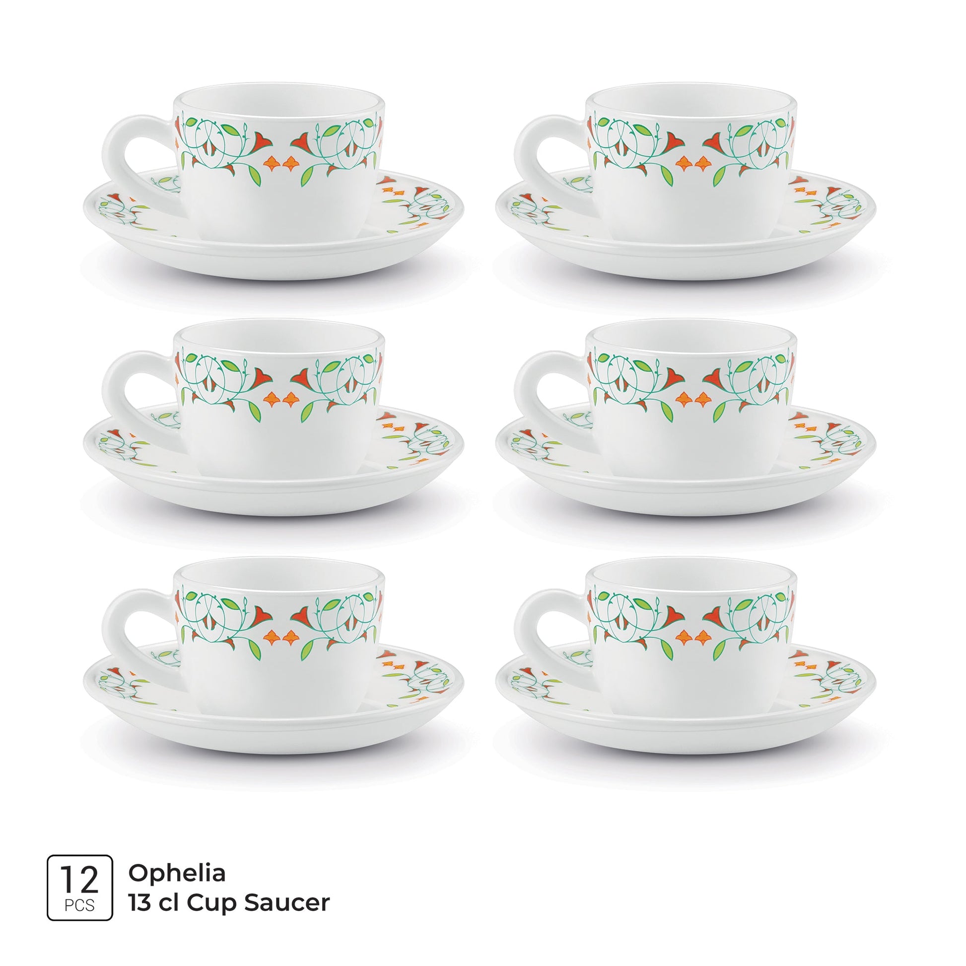 Ophelia 13 CL Cup Saucer Set - MEENA (Treo by Milton)