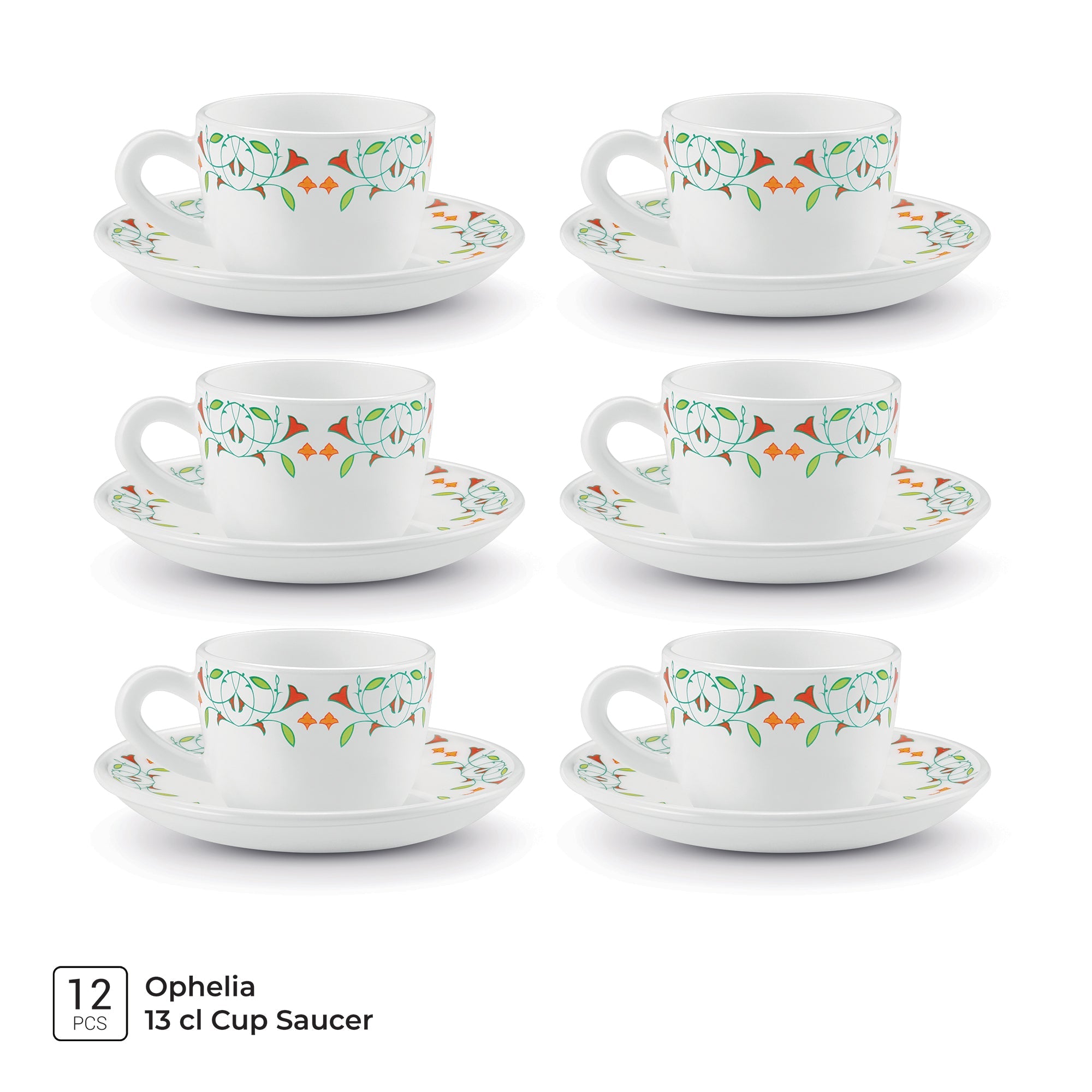 Ophelia 13 CL Cup Saucer Set - MEENA (Treo by Milton)