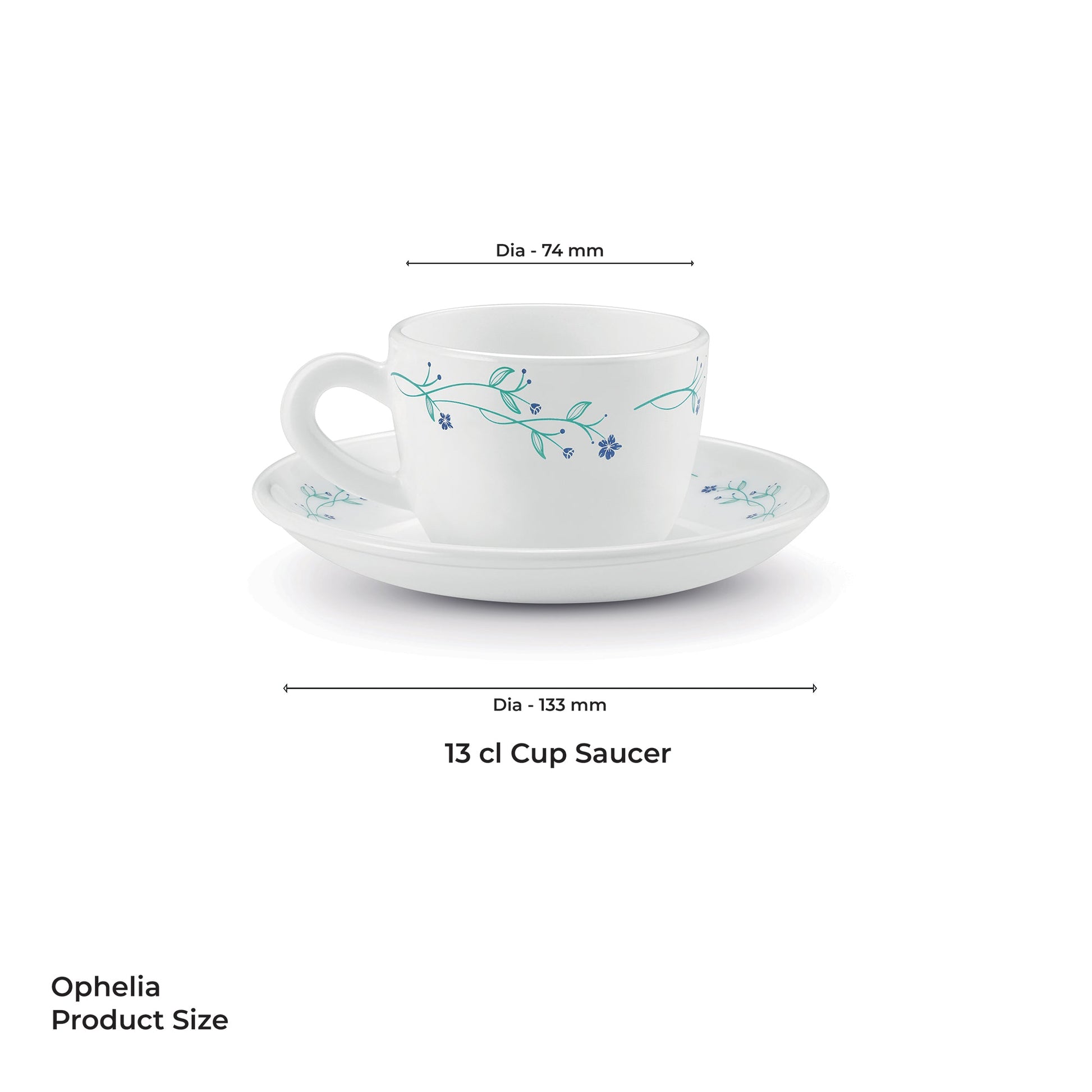 Ophelia 13 CL Cup Saucer Set - MUREL (Treo by Milton)