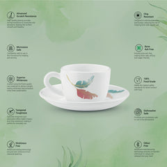 Ophelia 13 CL Cup Saucer Set - PALMA (Treo by Milton)