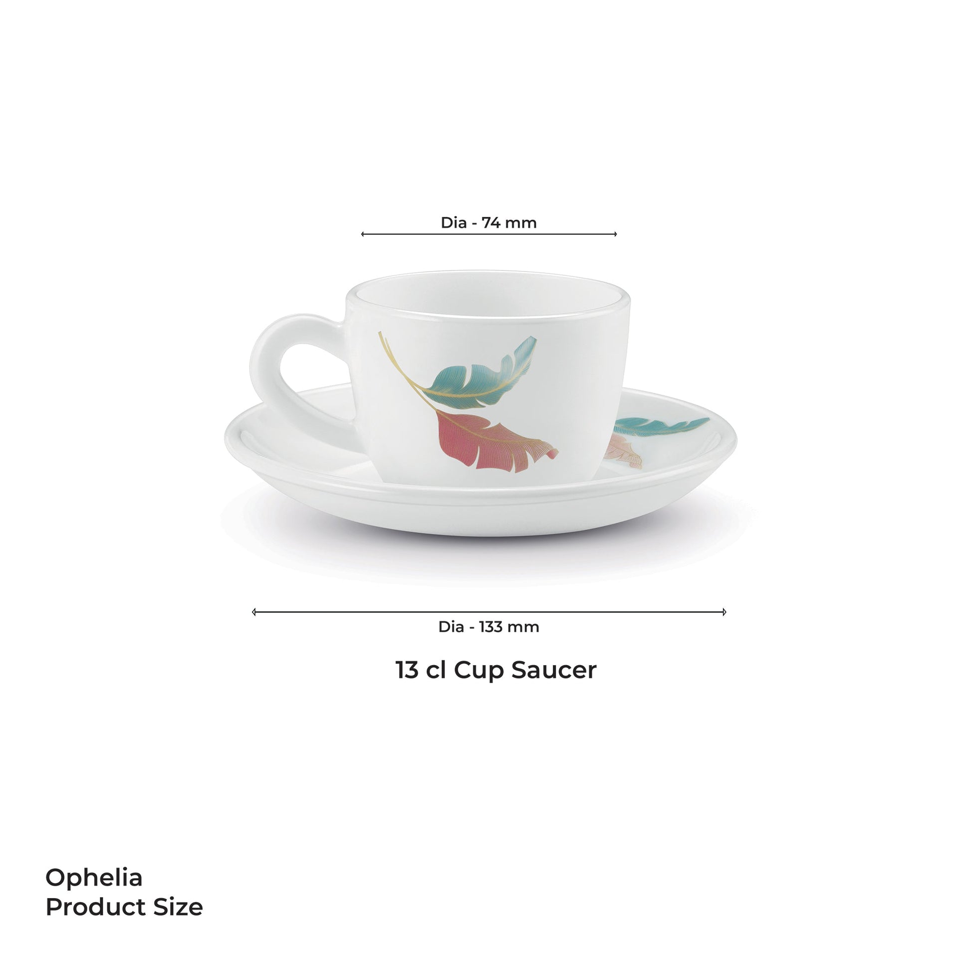 Ophelia 13 CL Cup Saucer Set - PALMA (Treo by Milton)