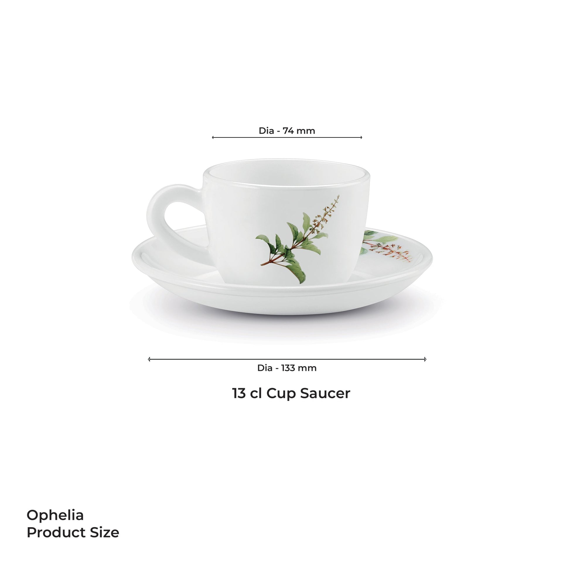 Ophelia 13 CL Cup Saucer Set - SAVIRA (Treo by Milton)