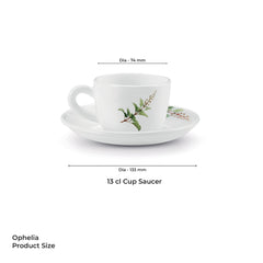 Ophelia 13 CL Cup Saucer Set - SAVIRA (Treo by Milton)